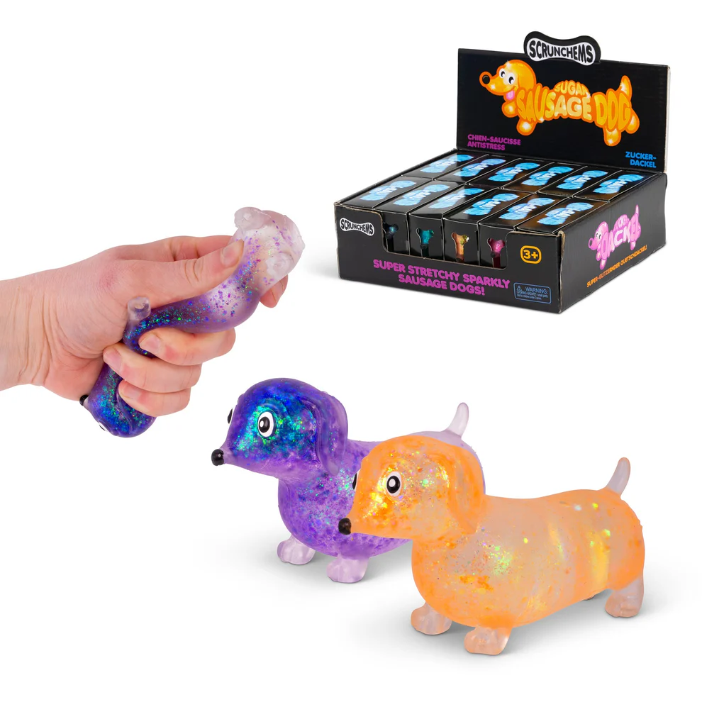 Scrunchems® Sugar Sausage Dog Squishy | Dachshund Sensory Fidget To