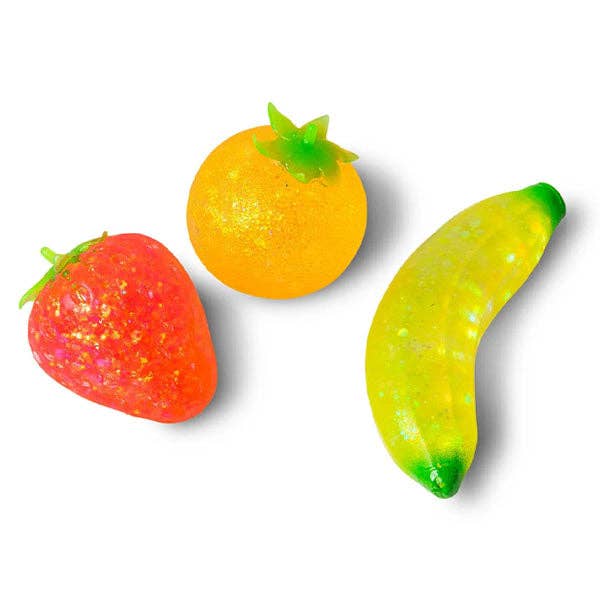 Scrunchems® Sugar Squish Fruits | 3-Piece Glitter Sensory Fidget Set