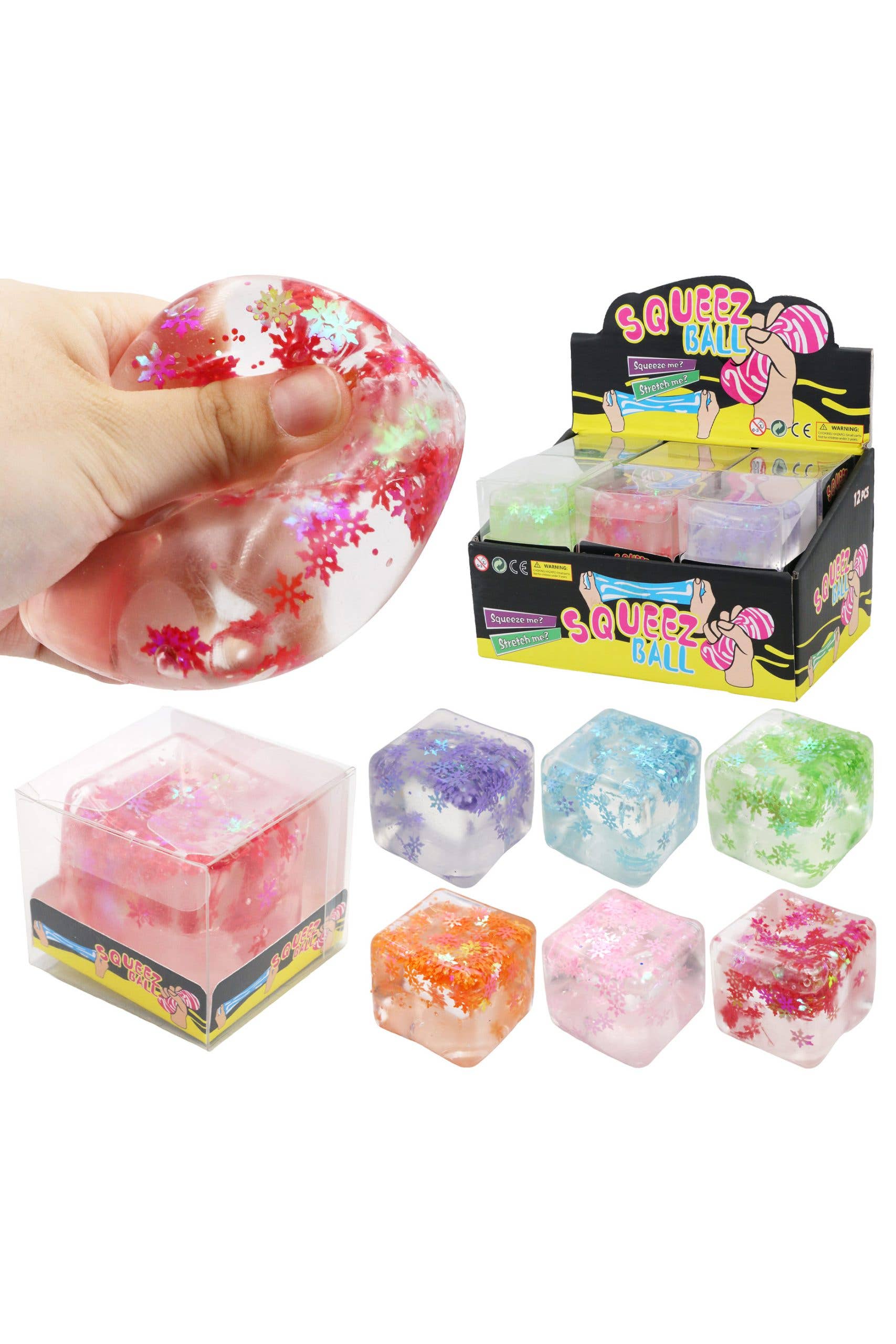 Glitter Cube Putty Squishy | Sensory Fidget Toy