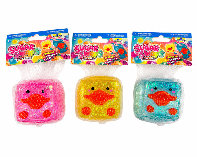 Sugar Swaps™ Glitter Duck Cube Squishy – Assorted Colors